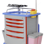 Trolley Emergency 5 drawers ABS body