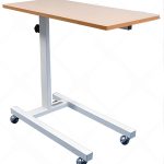 Overbed Table Flat wooden Top, height Adjust, tilting or non-tilting