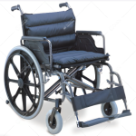 Wheelchair Manual Extra Wide 125Kg  detachable Armrest/Footrest (Steel-Nylon)