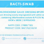 Gauze Dressing Chlorhexidine impregnated 10x10, Box 10's