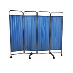 Bed Screen 4-fold white or blue colour panels