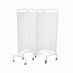 Bed screen 4-Fold SA  Sturdy base (Hospital)