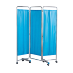 Bed Screen 3-fold white or blue colour panels