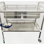 Trolley Emergency 2 drawers Stainless Steel