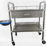 Trolley Emergency/ Anesthesia  1 drawer Stainless Steel
