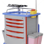 Trolley Emergency 5 drawers ABS body