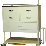 Trolley Emergency/ Anesthesia 5 drawers E-poxy coated