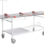 Hospital Stretcher Flat top with O2 cylinder cage