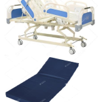 ICU Bed, 5-Function Complete with Mattress, 250Kg capacity, ABS Foldable sides