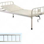 Hospital Bed 1-Function E-poxy coated, Castors, Side rails, 75Kg Capacity