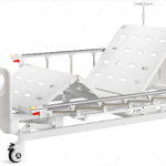Hospital manual bed 3-function 200Kg IV Pole ,Side rails, ABS Boards