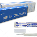 Surgical carbon Steel Sterile complete( Scalpel complete)- Assorted sizes 10’s-pack