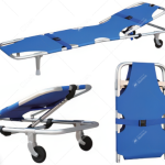 Stretcher Emergency two-fold with wheels and backrest