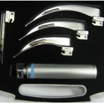 Laryngoscope 4-Blades Set, conventional in white case