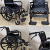 Wheelchair Manual with detach & Flip-up Armrest, Detach & swivel Footrest