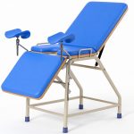 Delivery Bed ( Obstetric) Foot operated Adjustments by gas spring (Blue Colour)