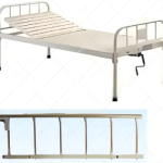 Standard Bed on swivel castors or Stumps Backrest and folding sides