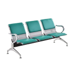 Padded three-seater chair for waiting room