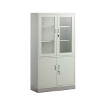 Appliance cupboard /Steel Cabinet 2x glass doors upper,2x Lockable cabinets bottom