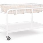 Baby complete Bassinette,  crib, mattress, 50mm rubber castors